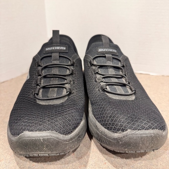 Skechers Men’s Black Slip-in Summit 8.5 Hands Free Work Slip-Resistant Sneakers - Picture 3 of 8
